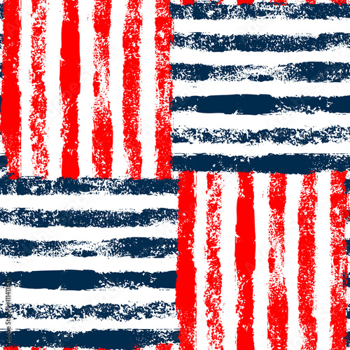 Blue red and white striped ...