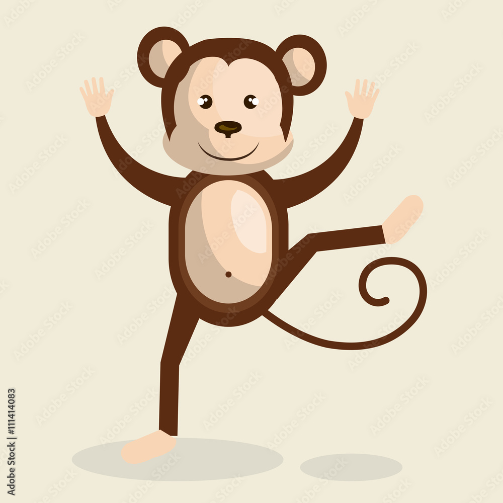 Fototapeta premium funny monkey design 