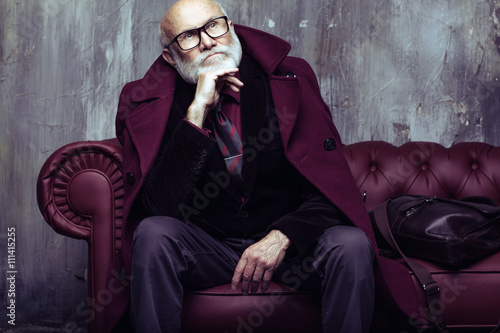 Photography stylish Santa modern concept