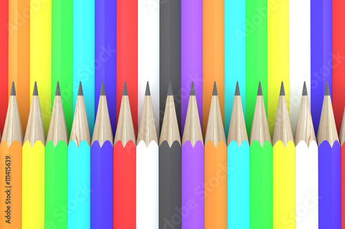 Bright colorful pencils