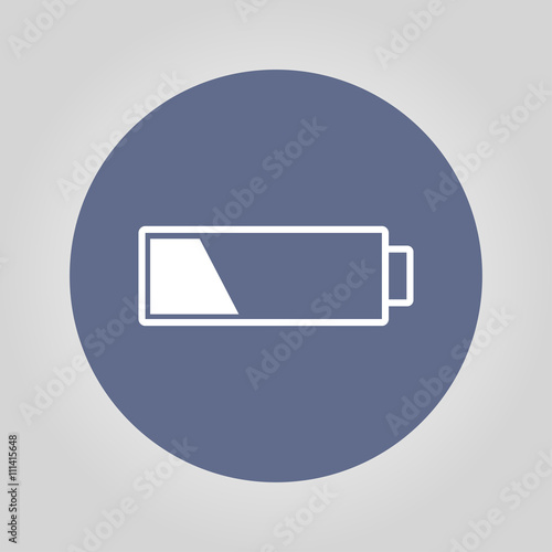 Battery icon. Flat design style.