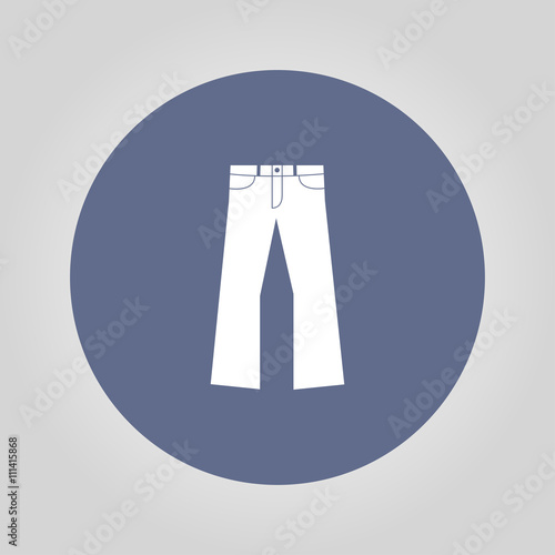 Pants icon. Flat design style.