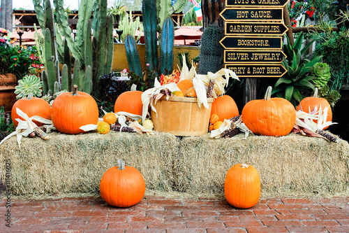 Fall decorations at the Old Town in San Diego, California photo