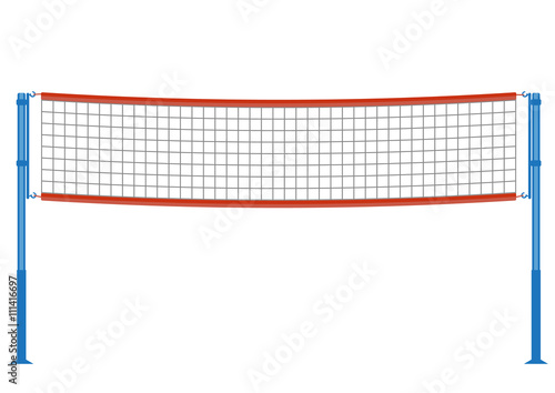 Vector volleyball net illustration.