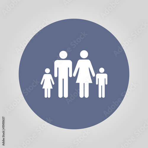 family icon. Flat design style eps 10.