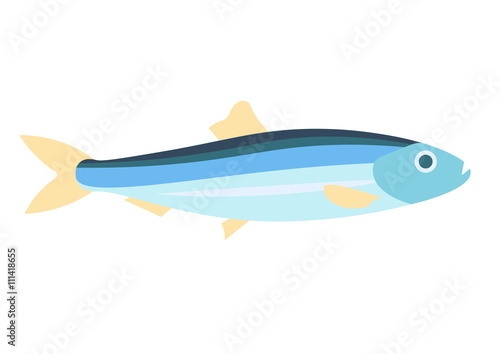 Herring fish vector illustration.