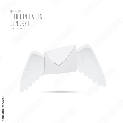 Envelope with wings indicative of the fast vector.