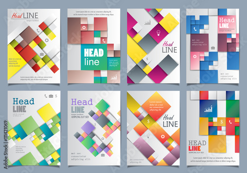 Cover Design Set - Vector Illustration, Graphic Design. Modern Concept