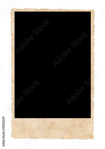 Old photo isolated on white background