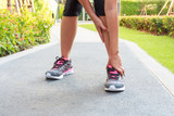 Ankle sprain while jogging or running
