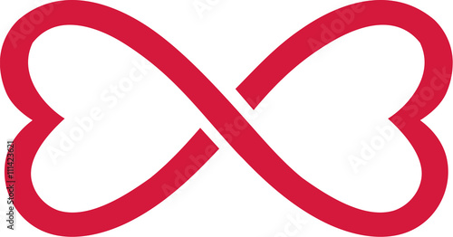 Infinity sign heart shape