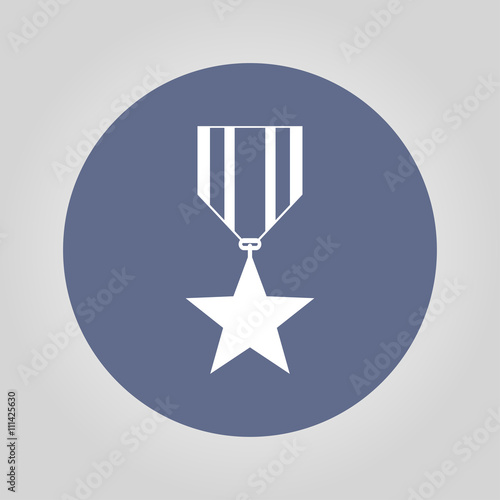 medal icon. Flat design style