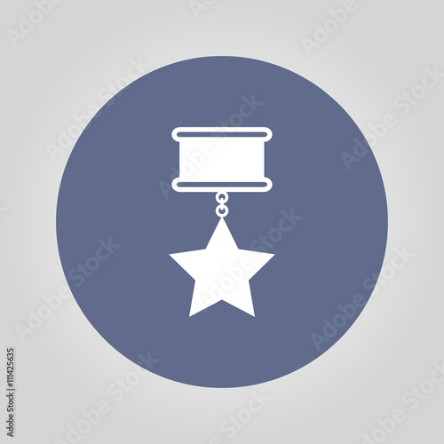 medal icon. Flat design style