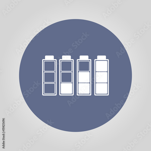 Set of battery charge level indicators.