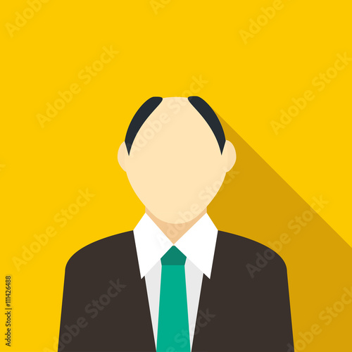 Male with a receding hairline in black suit icon