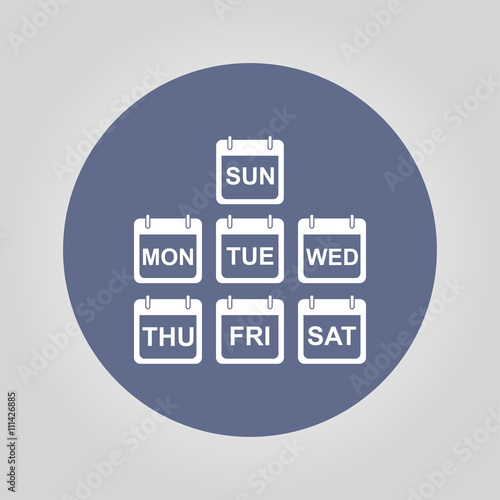 Flat vector calendar icon