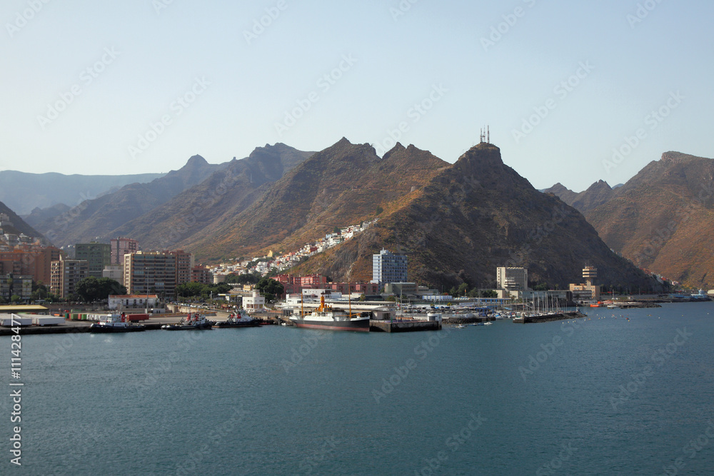 Port city on Canary Islands. Puerto-de-la-Cruz, Tenerife, Spain