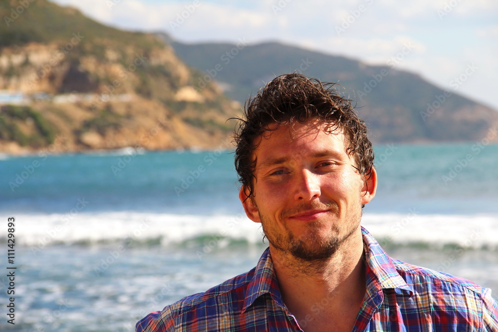 A handsome guy on the beach in Tunisia A handsome guy on the beach in Tunisia