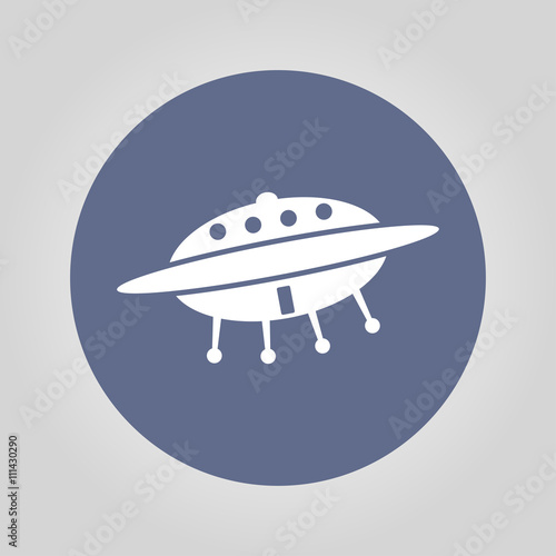UFO icon. Flat