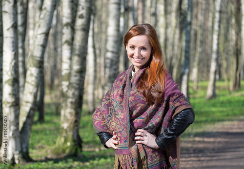 Young woman in park