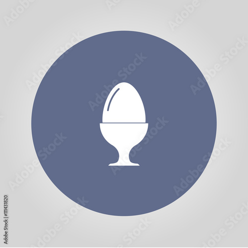 Flat a boiled egg vector icon.