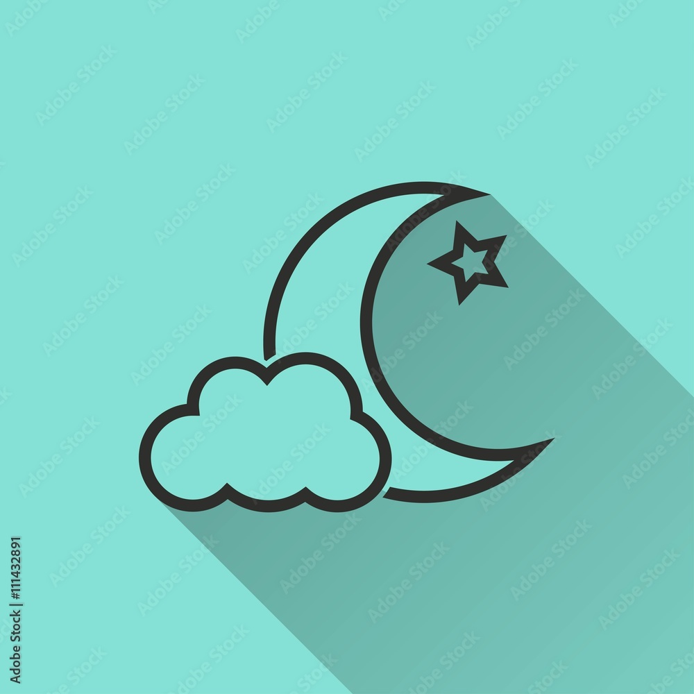 Obraz premium Moon starvector icon.