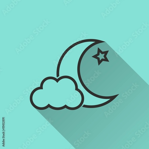 Moon starvector icon. photo