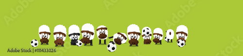Schafe mit Fußball
