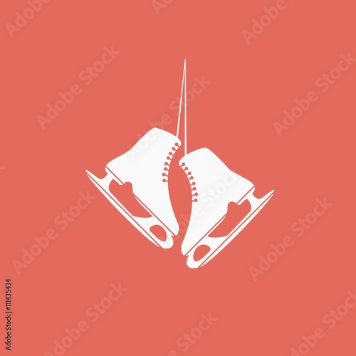 The skates icon. Figure skates symbol.