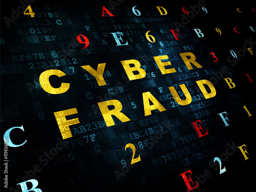 Safety concept: Cyber Fraud on Digital background
