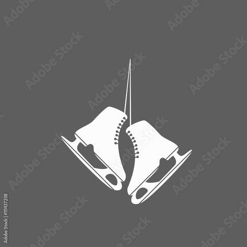 The skates icon. Figure skates symbol.
