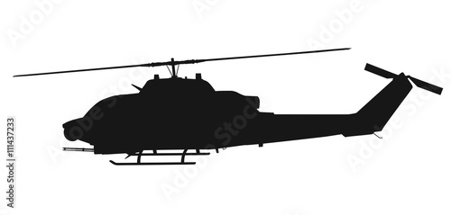 Helicopter vector silhouette