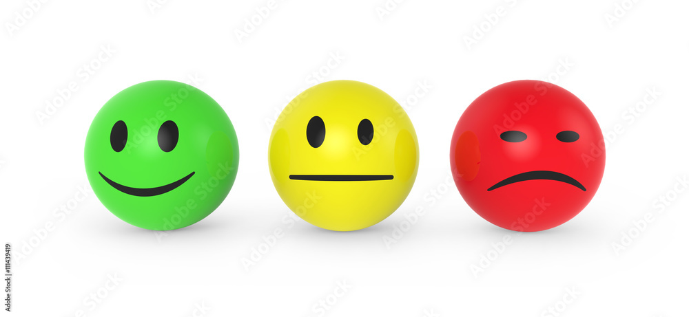 Smileys in Ampelfarben Smileys in Ampelfarben