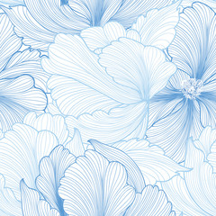 Gardinen Mustersammlungen Nahtloses mit Blumenmuster. Blumenhintergrund. Nahtlose florale Textur  © Terriana