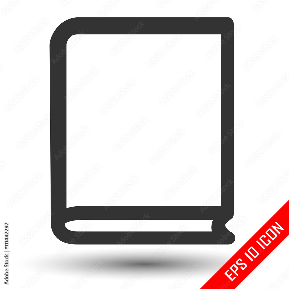 Book icon. Book flat design. Picture of book. Vector illustration. Book icon. Book flat design. Picture of book. Vector illustration.