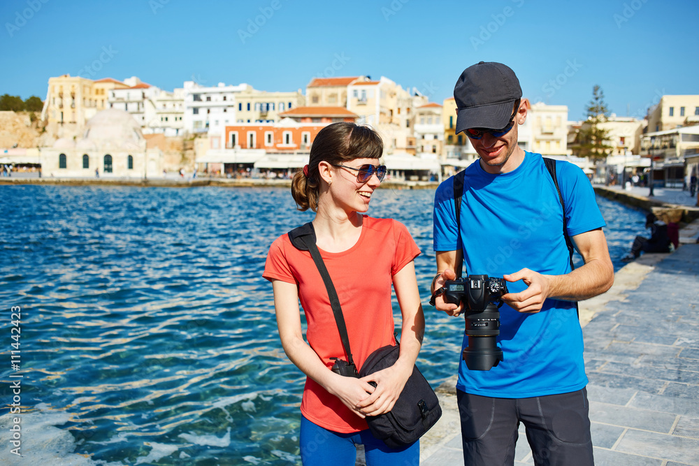 tourists in the old town