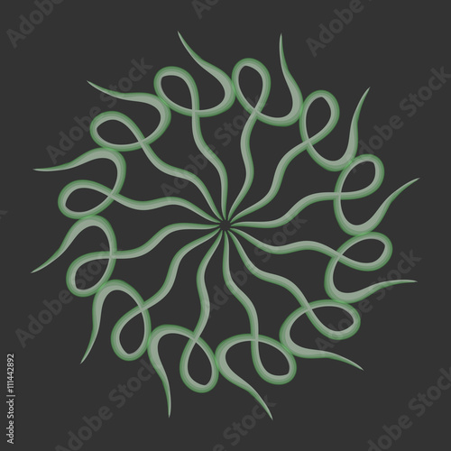 mandala. watercolor. circular pattern. vector illustration.