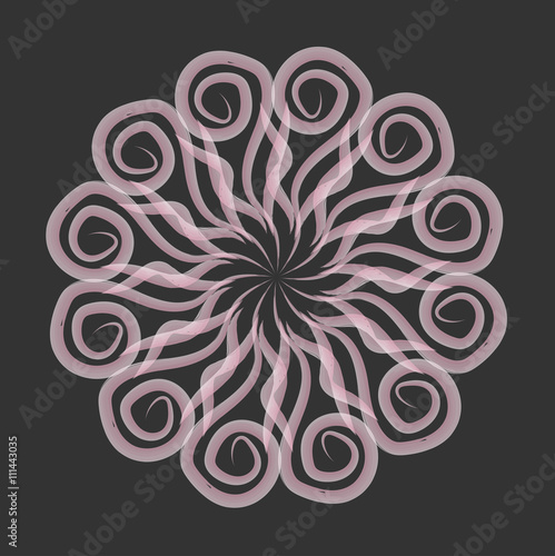 mandala. watercolor. circular pattern. vector illustration.
