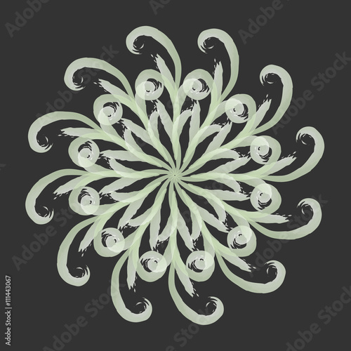 mandala. watercolor. circular pattern. vector illustration.