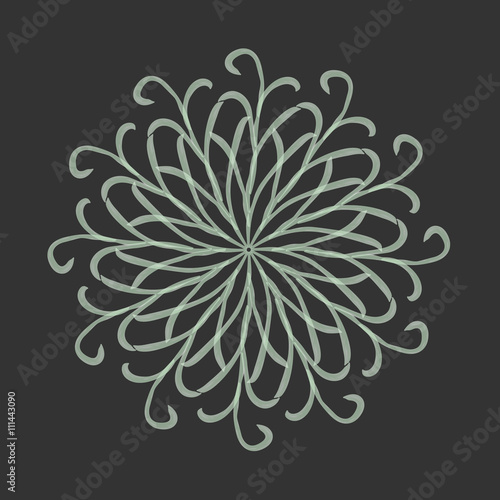 mandala. watercolor. circular pattern. vector illustration.