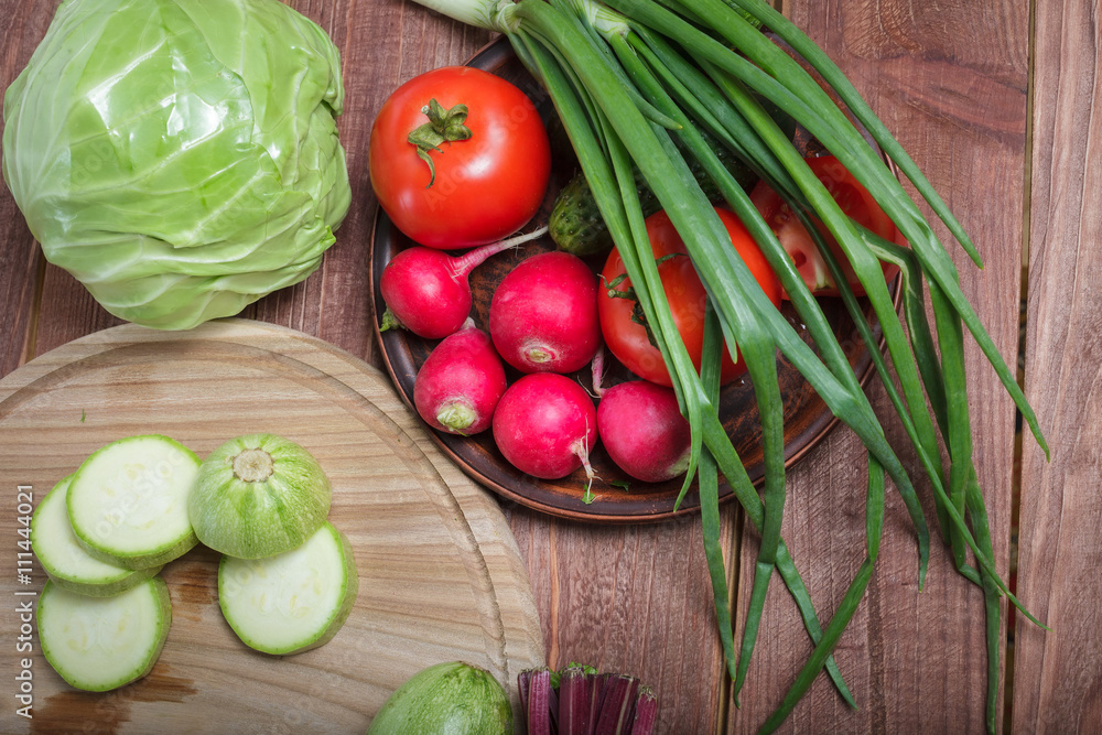 Vegetarian food. Vegetables prepared Vegetarian food. Vegetables prepared