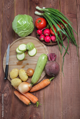 Vegetarian food. Vegetables prepared