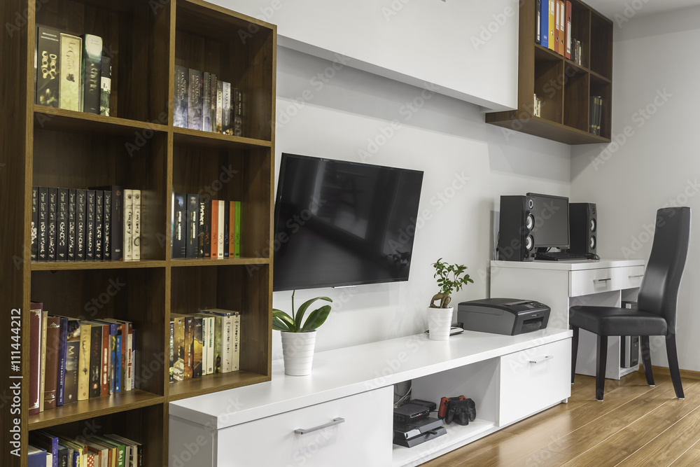 Bookshelfs in living room Bookshelfs in living room