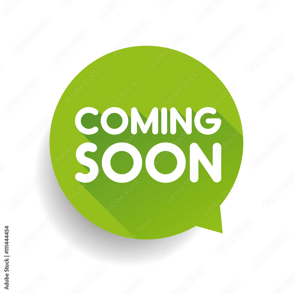 Obraz na plátně Coming soon label vector green