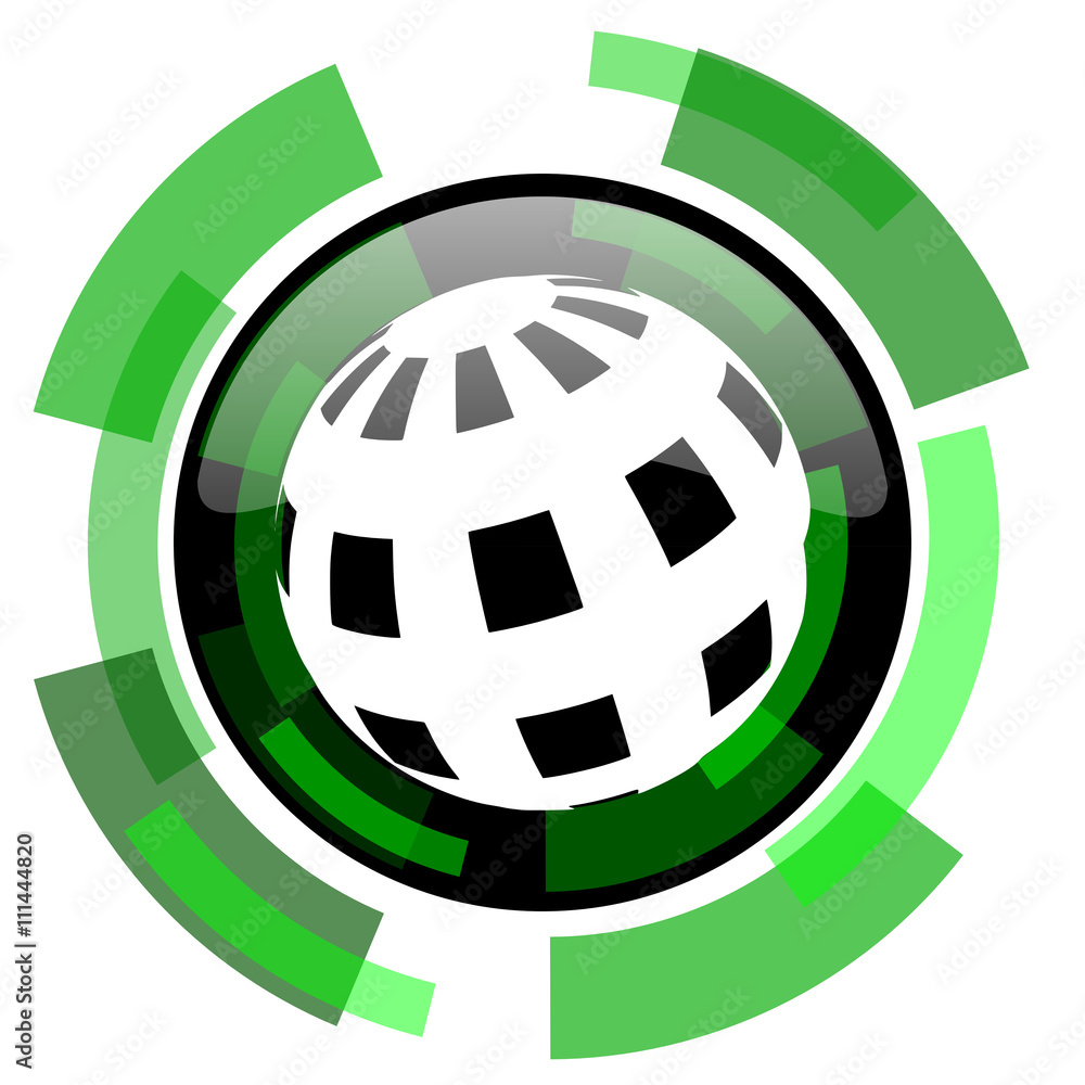 earth icon, green modern design isolated button, web and mobile app design illustration earth icon, green modern design isolated button, web and mobile app design illustration