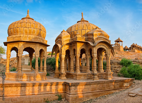 The royal cenotaphs, Bada Bagh in Jaisalmer, Rajasthan, India