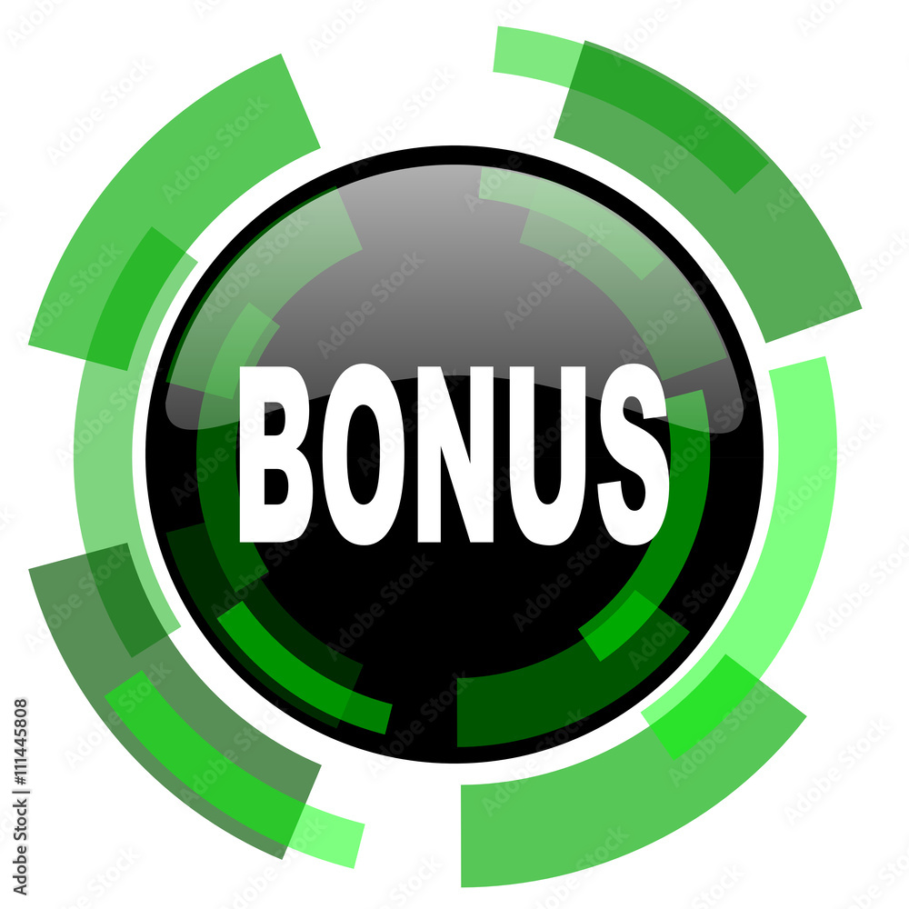 bonus icon, green modern design isolated button, web and mobile app design illustration bonus icon, green modern design isolated button, web and mobile app design illustration