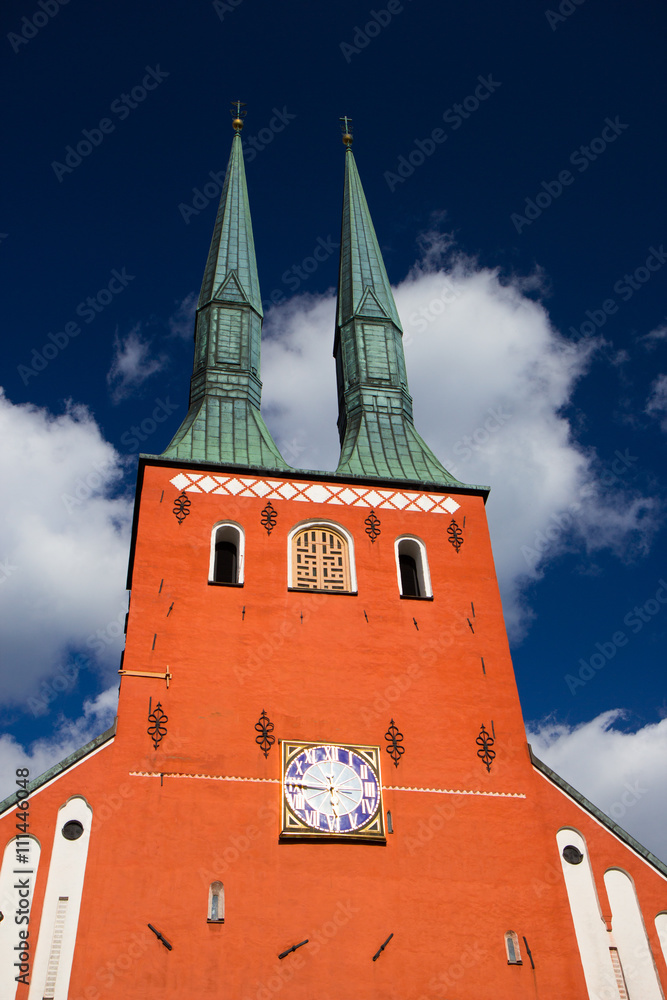 Fototapeta premium Cathedral in the city of Vaxjo, Sweden