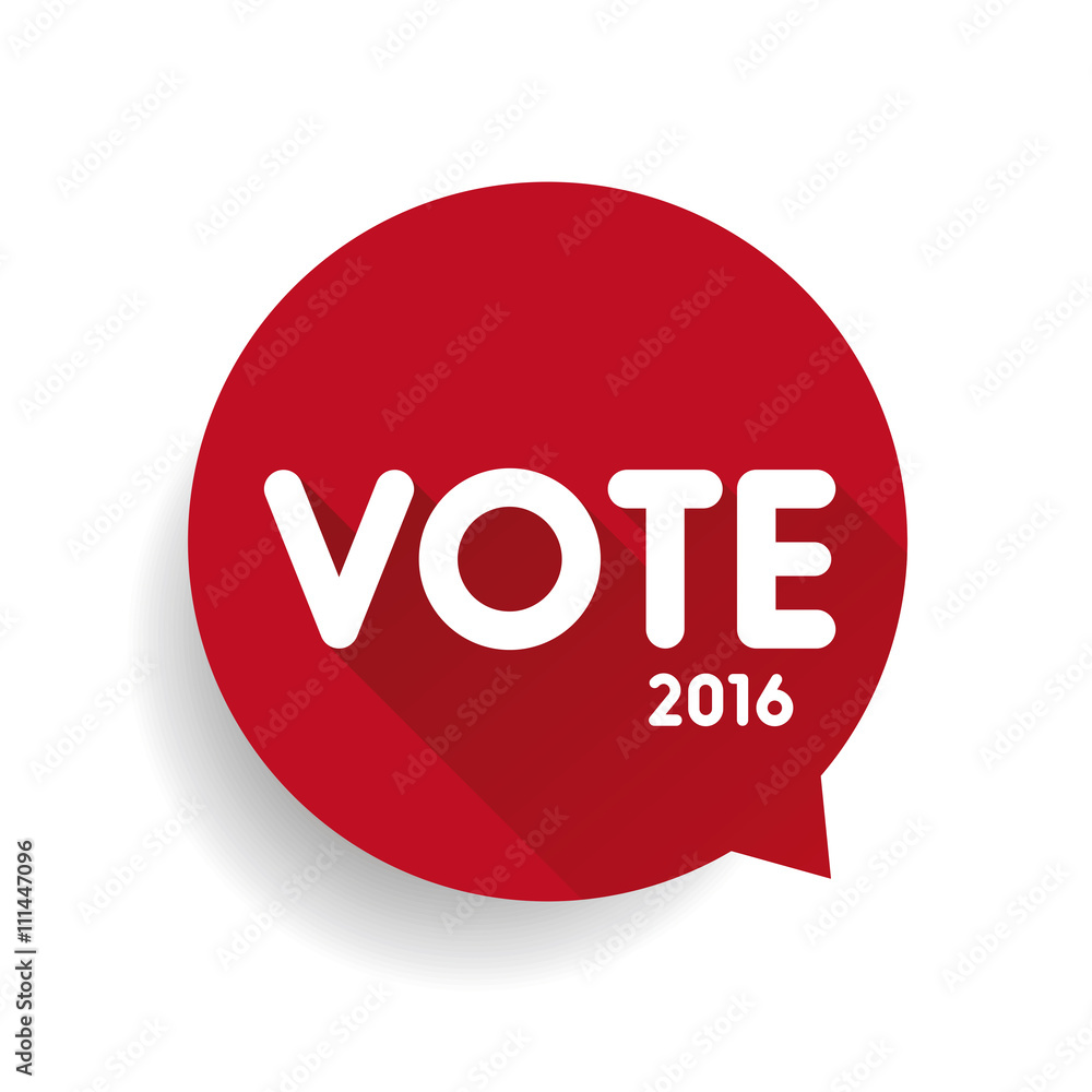 Vote label speech bubble vector Vote label speech bubble vector