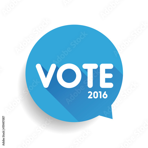 Vote label speech bubble vector